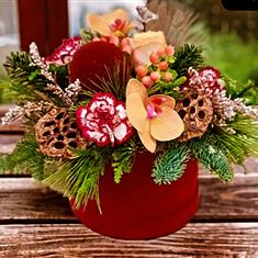 Luxury orchid  Hatbox